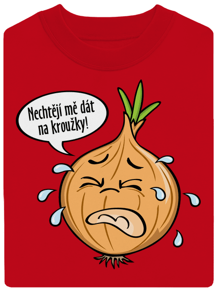 Cibule na kroužky unisex mikina bez kapuce Red