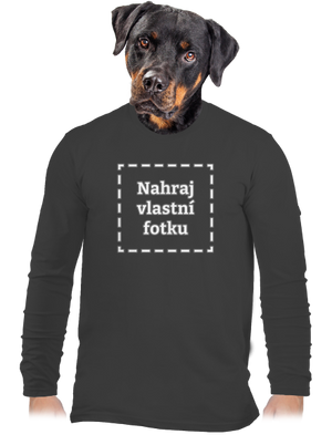 Vlastní potisk pánské dlouhý rukáv Dark Grey