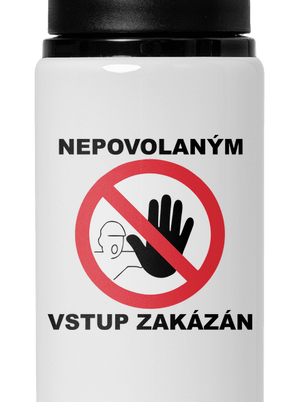 Nepovolaným vstup zakázán lahev na vodu White