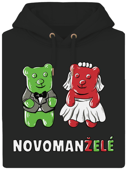 Novomanželé z želé unisex mikina premium Dark Black