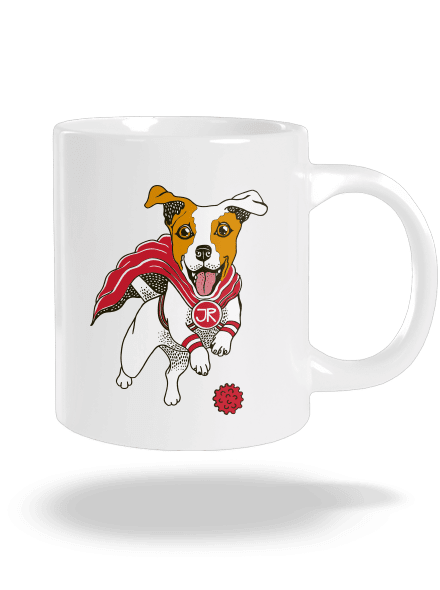 Jack Russell velký hrnek White