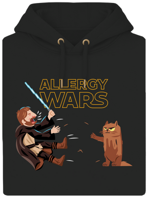Allergy Wars unisex mikina premium Dark Black