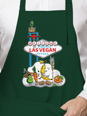 Las Vegan zástěra Bottle Green