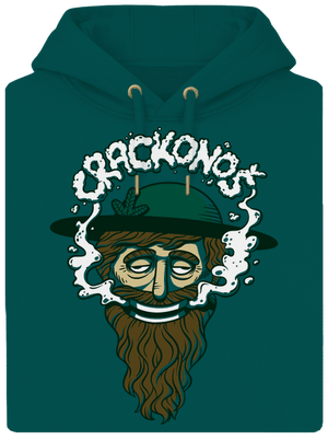 Crackonoš unisex mikina premium Emerald Green