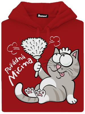Macek a Micina dámská mikina klokanka Red Mal