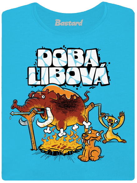 Doba libová dámské tričko s lemem Blue Atol