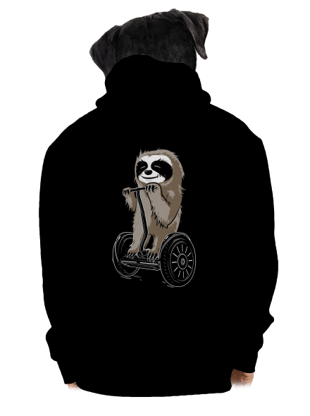 Lenochod pánská mikina na zip Black