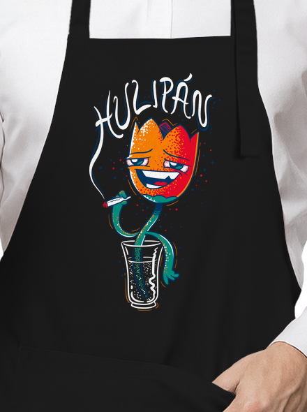 Hulipán zástěra Black