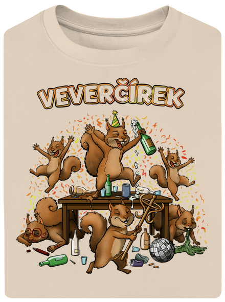Veverčírek unisex tričko oversized Almond