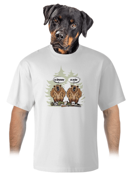Medvědi unisex tričko oversized White