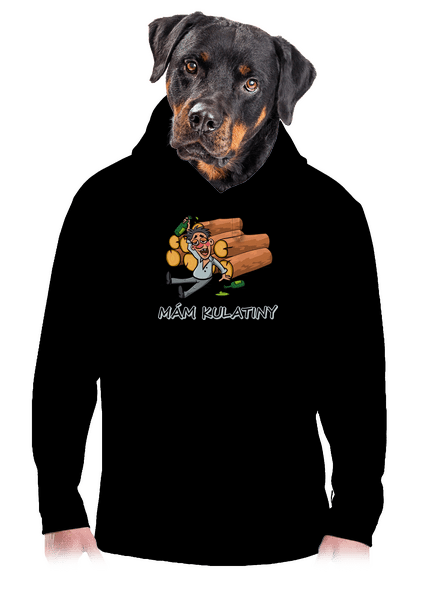 Mám kulatiny pánská mikina klokanka Black