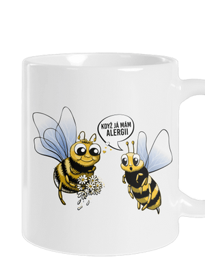 Alergická včelka klasický hrnek White
