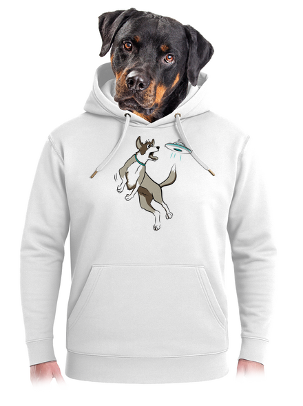 Létající talíř unisex mikina premium Snowwhite