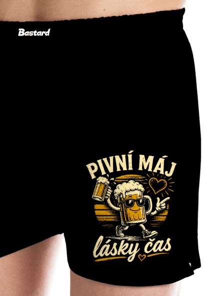 Pivní máj pánské trenky Black