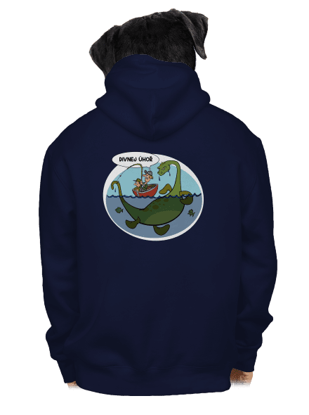 Divný úhoř pánská mikina na zip Navy