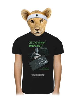 B13: Rozflákaný displej dětské sportovní tričko Black