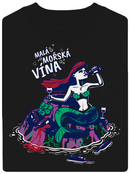 Malá mořská vína unisex mikina bez kapuce Black