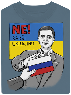 Ne! Radši Ukrajinu unisex mikina bez kapuce Nordic Blue