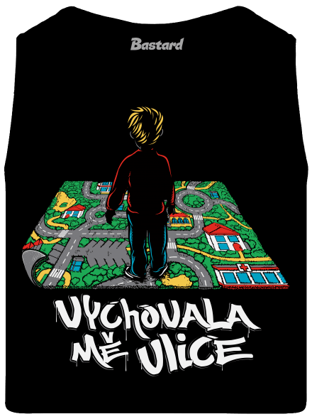 Vychovala mě ulice pánské tílko Black