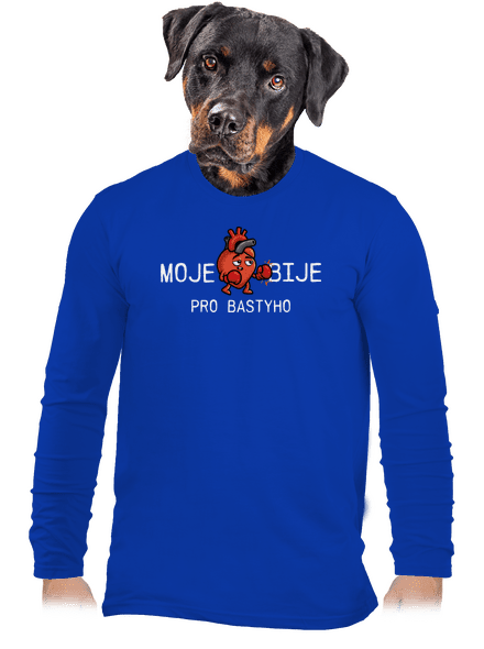 Moje srdce bije pánské dlouhý rukáv Royal Blue