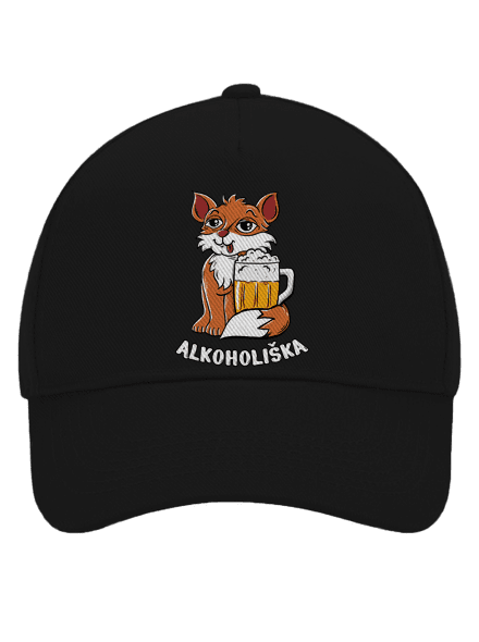 Pivní Alkoholiška kšiltovka baseballka Black