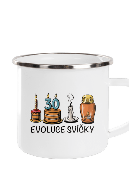 Evoluce svíčky plecháček White