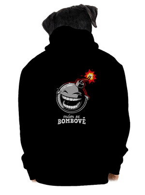 Mám se bombově pánská mikina na zip Black