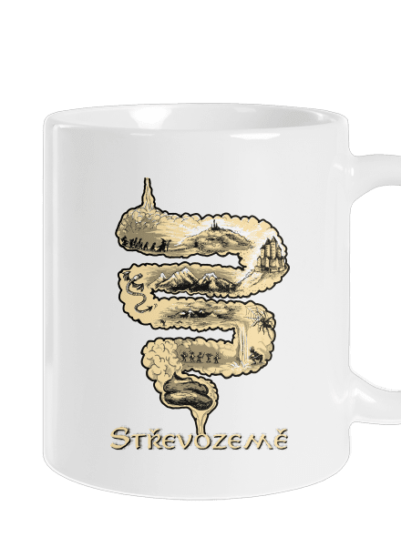 Střevozemě klasický hrnek White