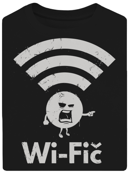 Wifič unisex tričko oversized Black