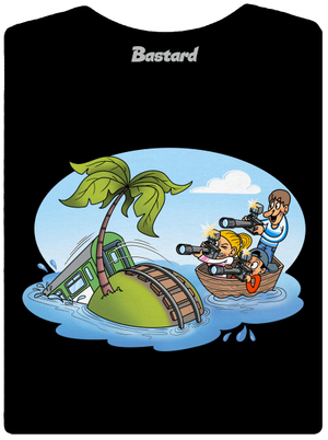 Ostrov železnice dámské tričko s lemem Black