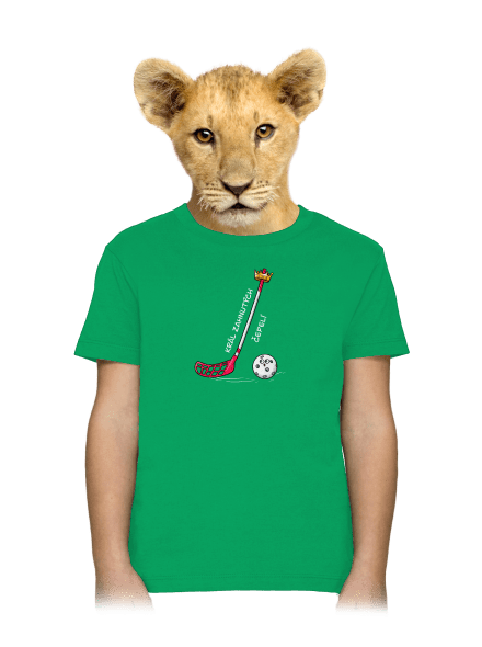 Král zahnutých čepelí - florbal dětské tričko Kelly Green
