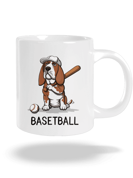 Basetball velký hrnek White