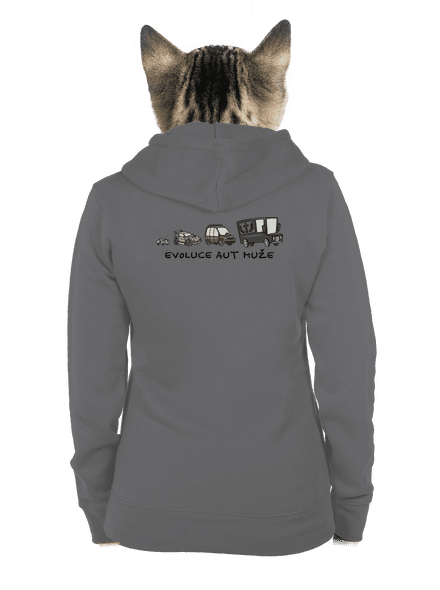 Evoluce aut muže dámská mikina na zip Steel Gray