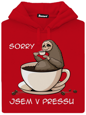 V pressu pánská mikina klokanka Red