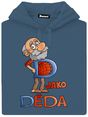 D jako děda dámská mikina klokanka Denim