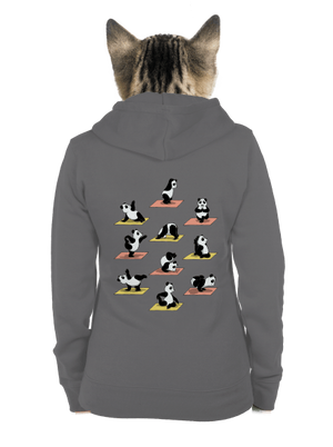 Pandí jóga dámská mikina na zip Steel Gray