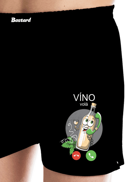 Bílé víno volá pánské trenky Black