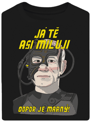 Zamilovaný Borg unisex tričko oversized Black