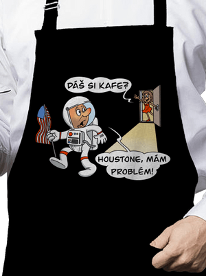 Houstone, mám problém! zástěra Black