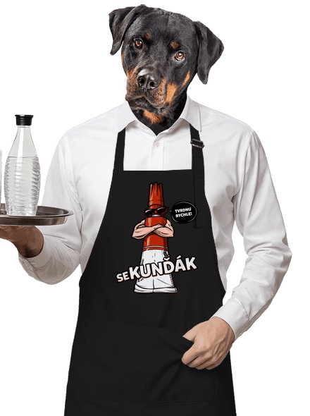 Sekunďák zástěra Black
