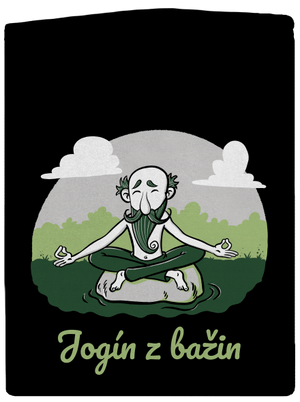 Jogín z bažin pánská mikina na zip Black