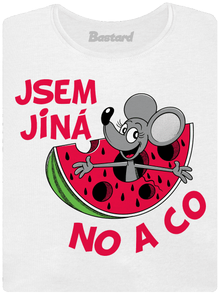 Jsem jiná dámské tričko s lemem White