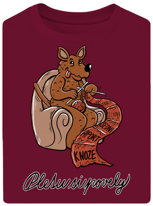 Pletu si povely unisex tričko oversized Garnet