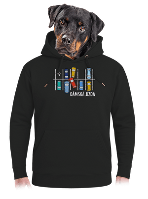 Dámská jízda unisex mikina premium Dark Black