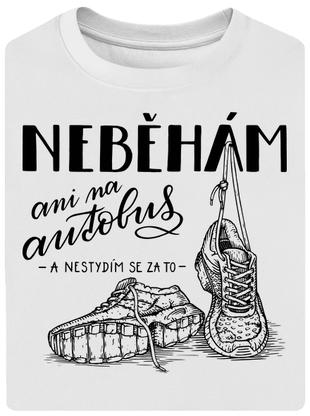 B12: Neběhám unisex tričko oversized White