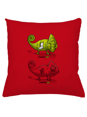 Zapnuto vypnuto polštář Red