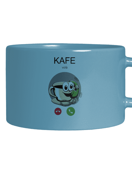 Kafe volá hrnek makronka Blue Macaron
