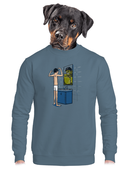 Hulk unisex mikina bez kapuce Nordic Blue