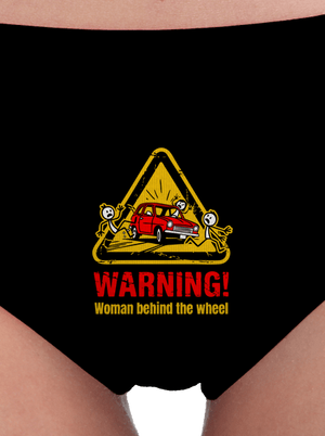 Žena za volantem dámské kalhotky Black