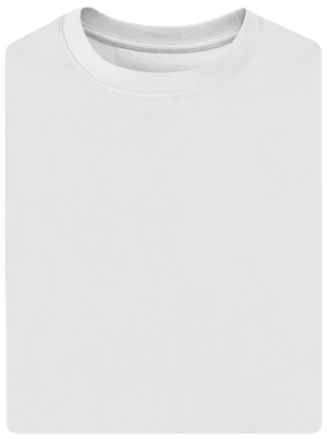 Bez potisku unisex tričko oversized White